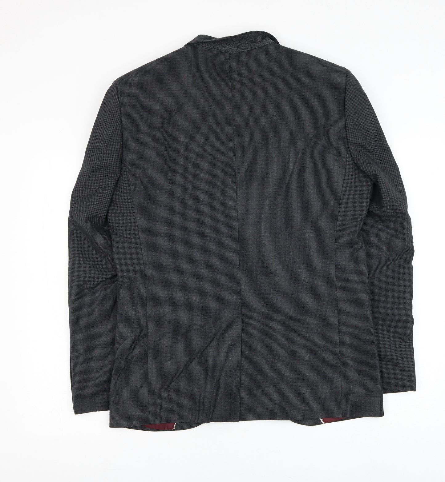 NEXT Mens Black Polyester Jacket Suit Jacket Size 40