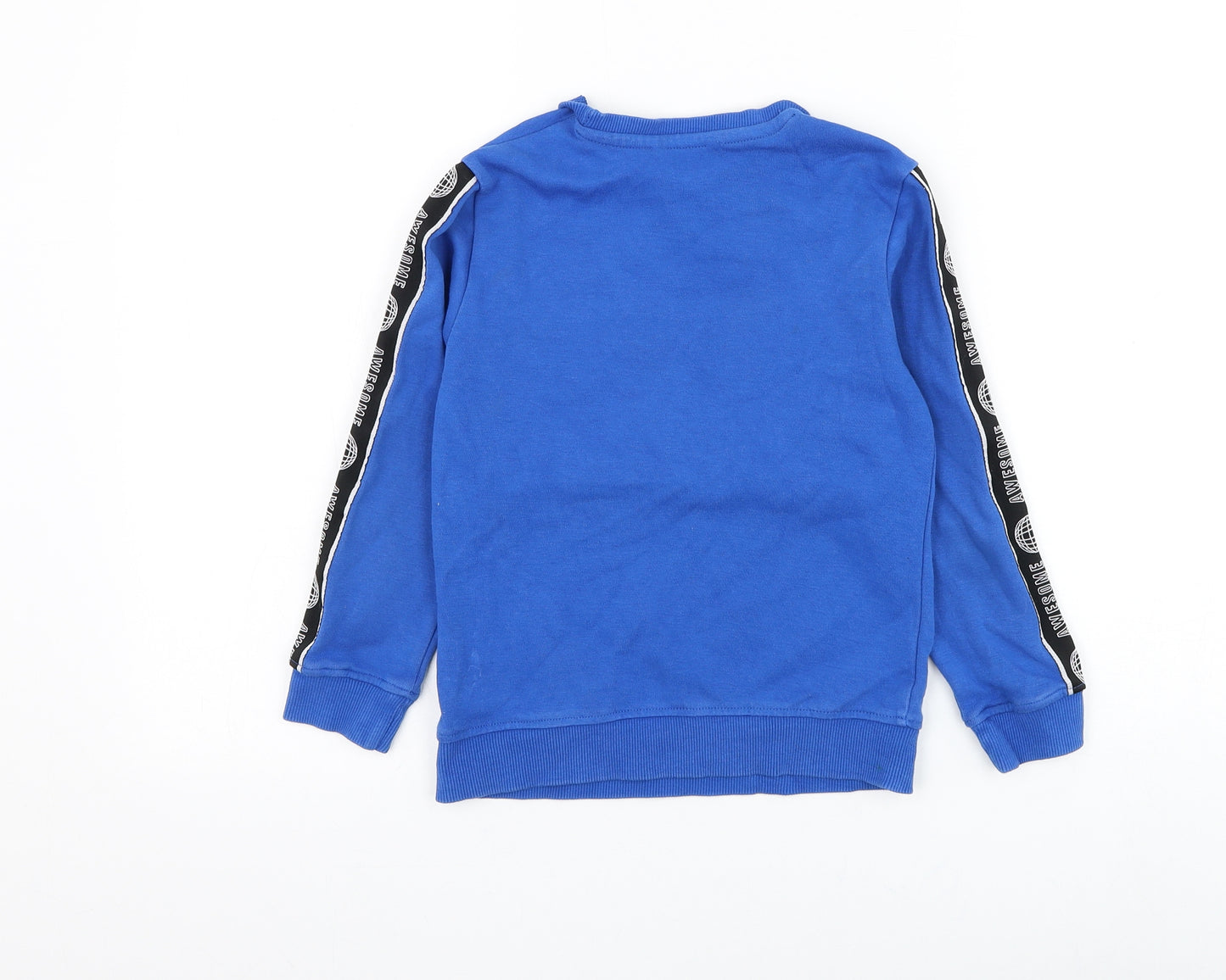 George Boys Blue Cotton Pullover Sweatshirt Size 6-7 Years Pullover - True Icon