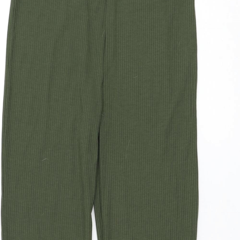 Matalan Womens Green Polyester Capri Leggings Size 14 L30 in - Flared