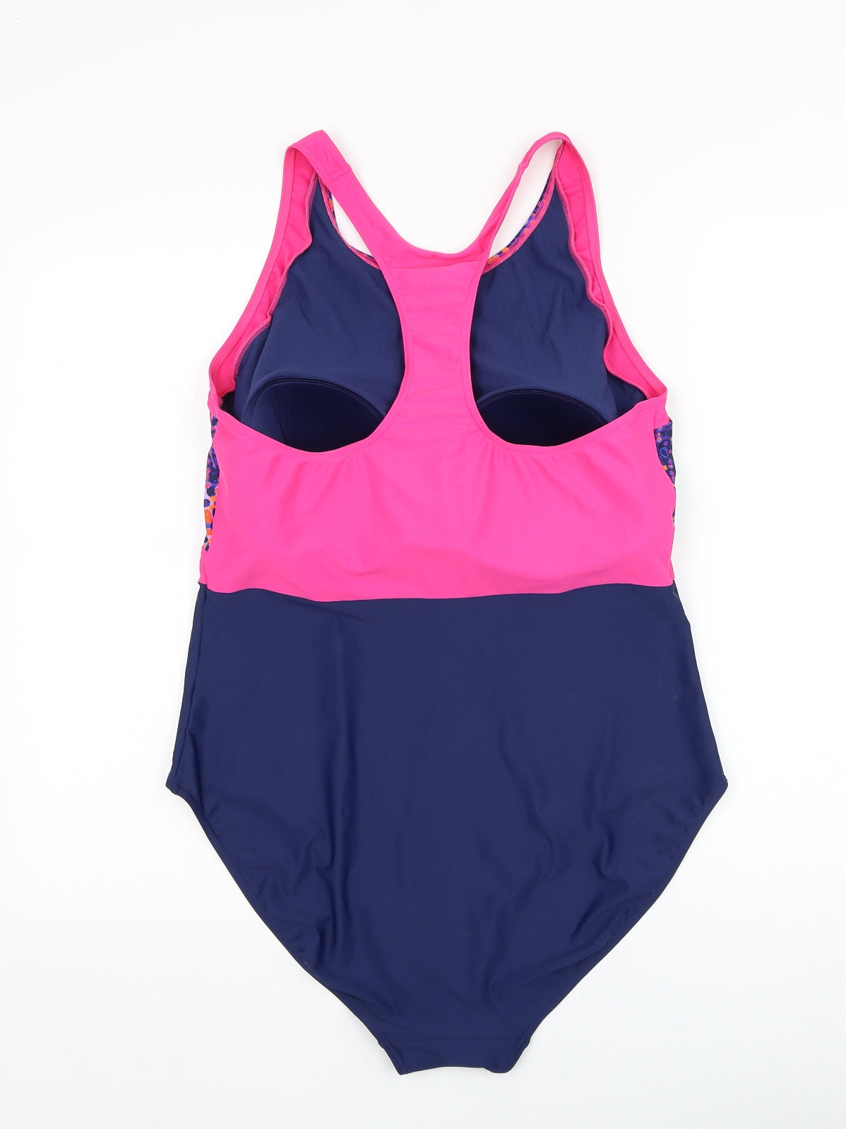 George Womens Blue Geometric Polyester One Piece Size 24