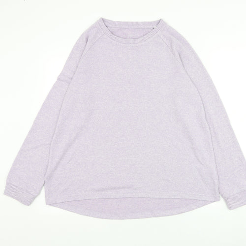 Primark Womens Purple Round Neck Polyester Pullover Jumper Size 12