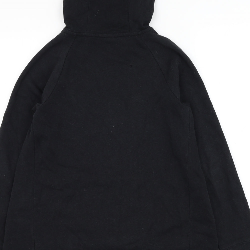 Nike Girls Black Cotton Pullover Hoodie Size 12-13 Years Pullover