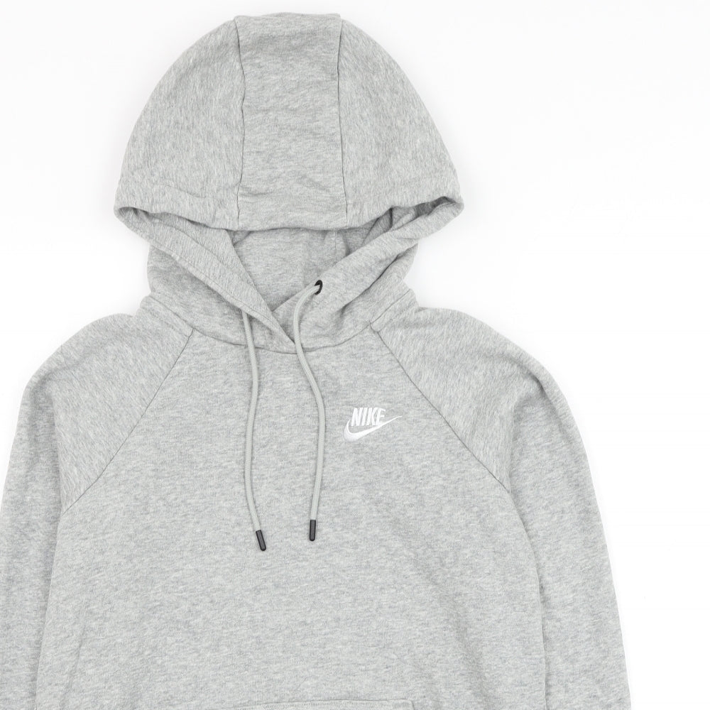 Nike Mens Grey Cotton Pullover Hoodie Size XS