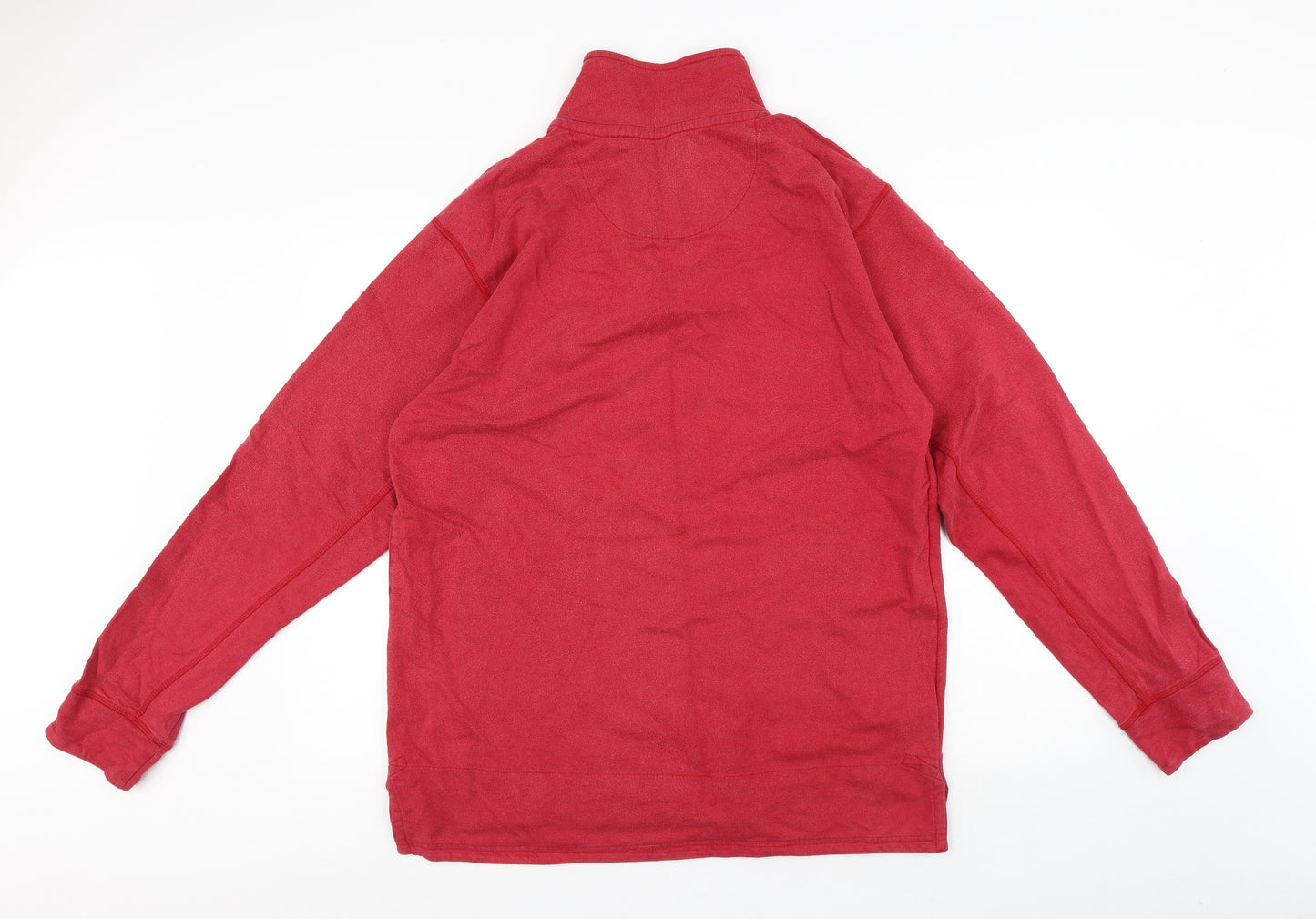 Weird Fish Mens Red Cotton Pullover Sweatshirt Size L