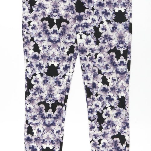 H&M Womens Multicoloured Floral Polyester Jogger Leggings Size S L29 in - Flowers