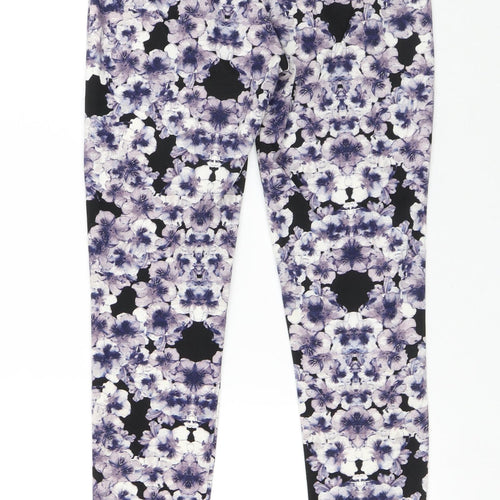 H&M Womens Multicoloured Floral Polyester Jogger Leggings Size S L29 in - Flowers