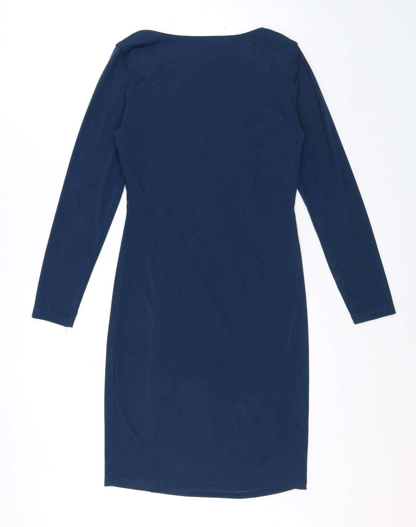 Casting Womens Blue Polyester A-Line Size 10 V-Neck