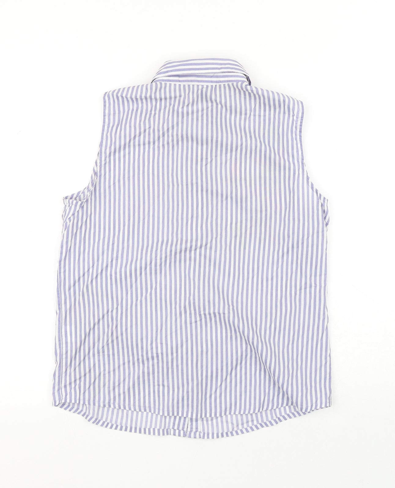 Atmosphere Womens Multicoloured Striped Cotton Basic Button-Up Size 10 Collared - Flowers