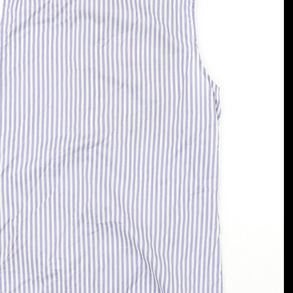 Atmosphere Womens Multicoloured Striped Cotton Basic Button-Up Size 10 Collared - Flowers