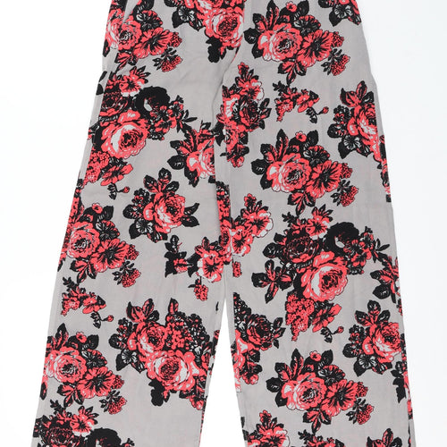 Atmosphere Womens Multicoloured Floral Polyester Trousers Size 6 L30 in Regular - Flowers