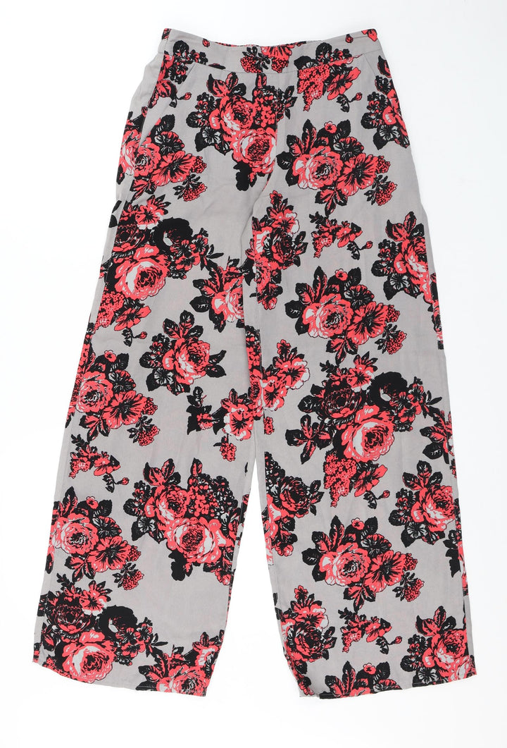 Atmosphere Womens Multicoloured Floral Polyester Trousers Size 6 L30 in Regular - Flowers