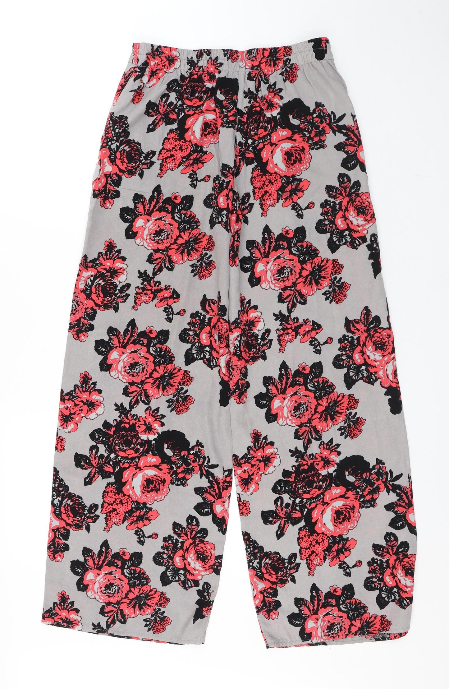 Atmosphere Womens Multicoloured Floral Polyester Trousers Size 6 L30 in Regular - Flowers