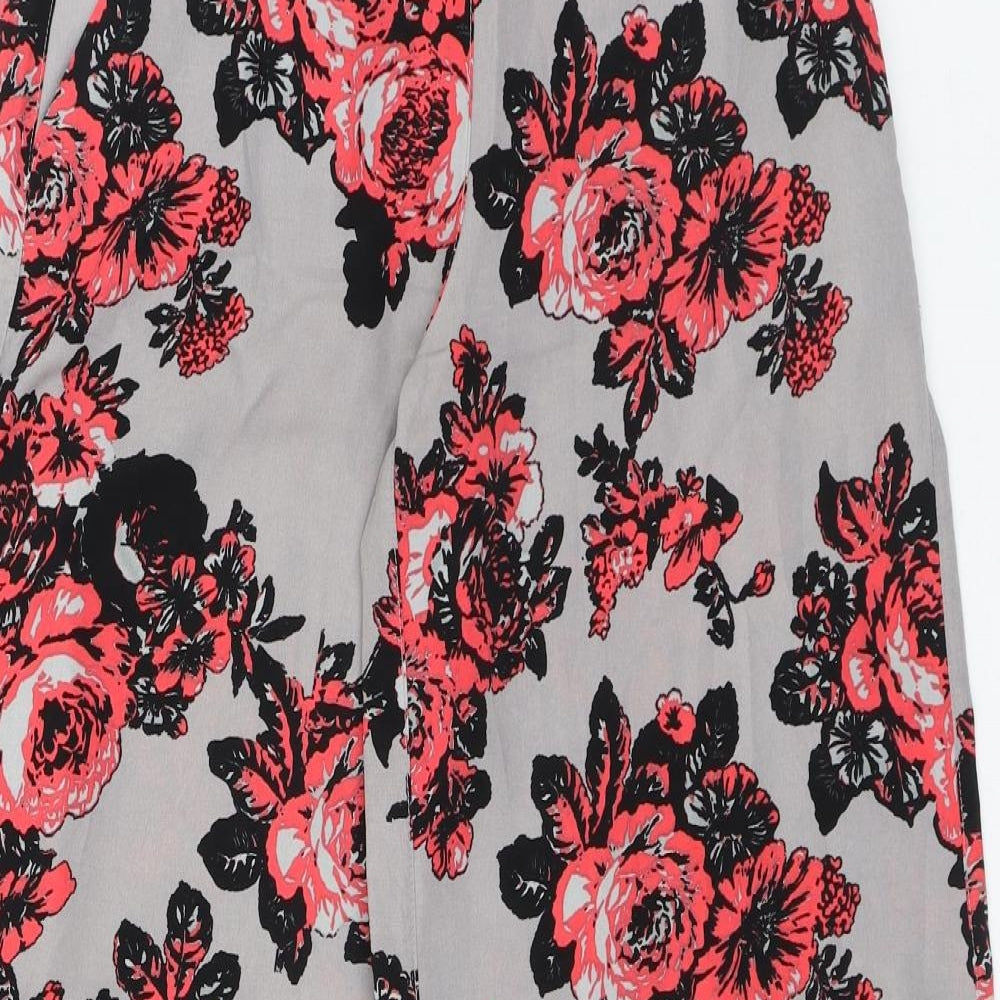 Atmosphere Womens Multicoloured Floral Polyester Trousers Size 6 L30 in Regular - Flowers