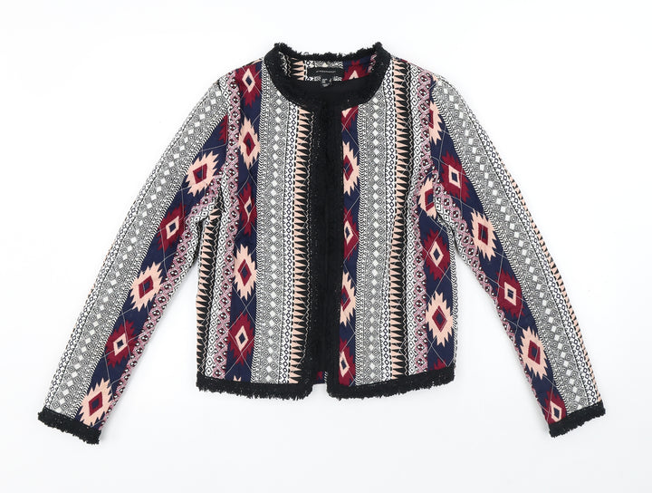 Atmosphere Womens Multicoloured Geometric Jacket Size 8