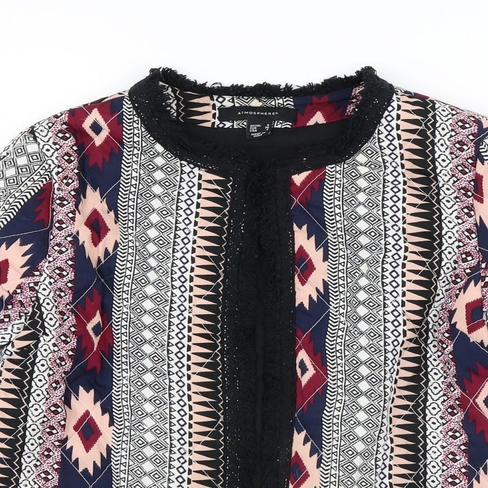 Atmosphere Womens Multicoloured Geometric Jacket Size 8