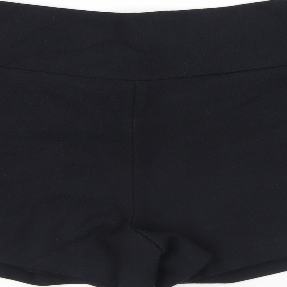Zara Womens Black Polyester Mini Skort Size M Zip