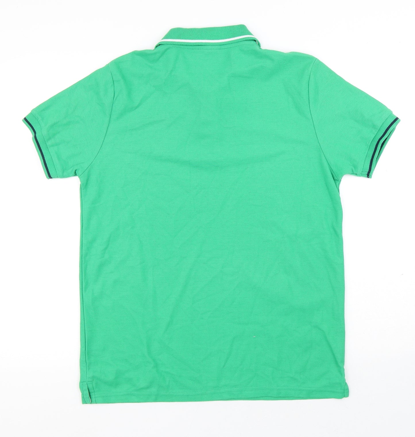 Irish Football Association Mens Green Polyester Polo Size S Collared Button - Ireland