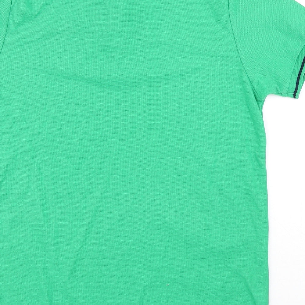 Irish Football Association Mens Green Polyester Polo Size S Collared Button - Ireland