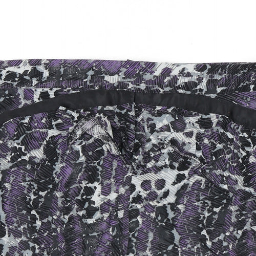 Atmosphere Womens Purple Viscose A-Line Skirt Size 10 Zip
