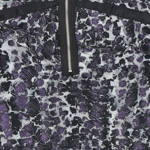 Atmosphere Womens Purple Viscose A-Line Skirt Size 10 Zip