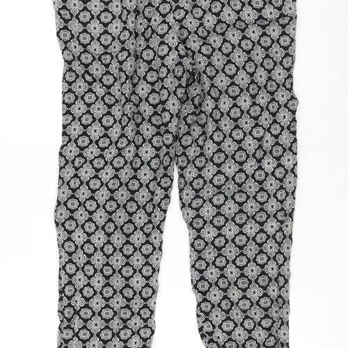 BAF Womens Multicoloured Geometric Viscose Trousers Size 10 L27 in Regular