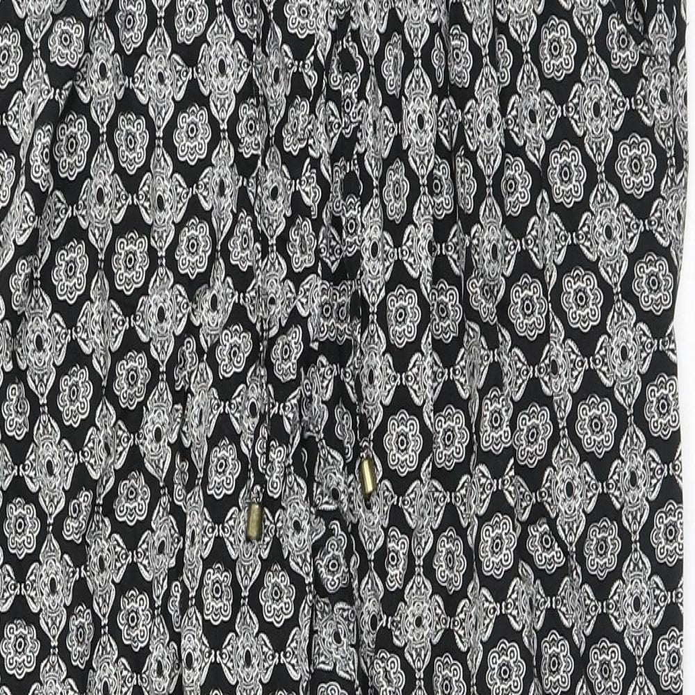 BAF Womens Multicoloured Geometric Viscose Trousers Size 10 L27 in Regular