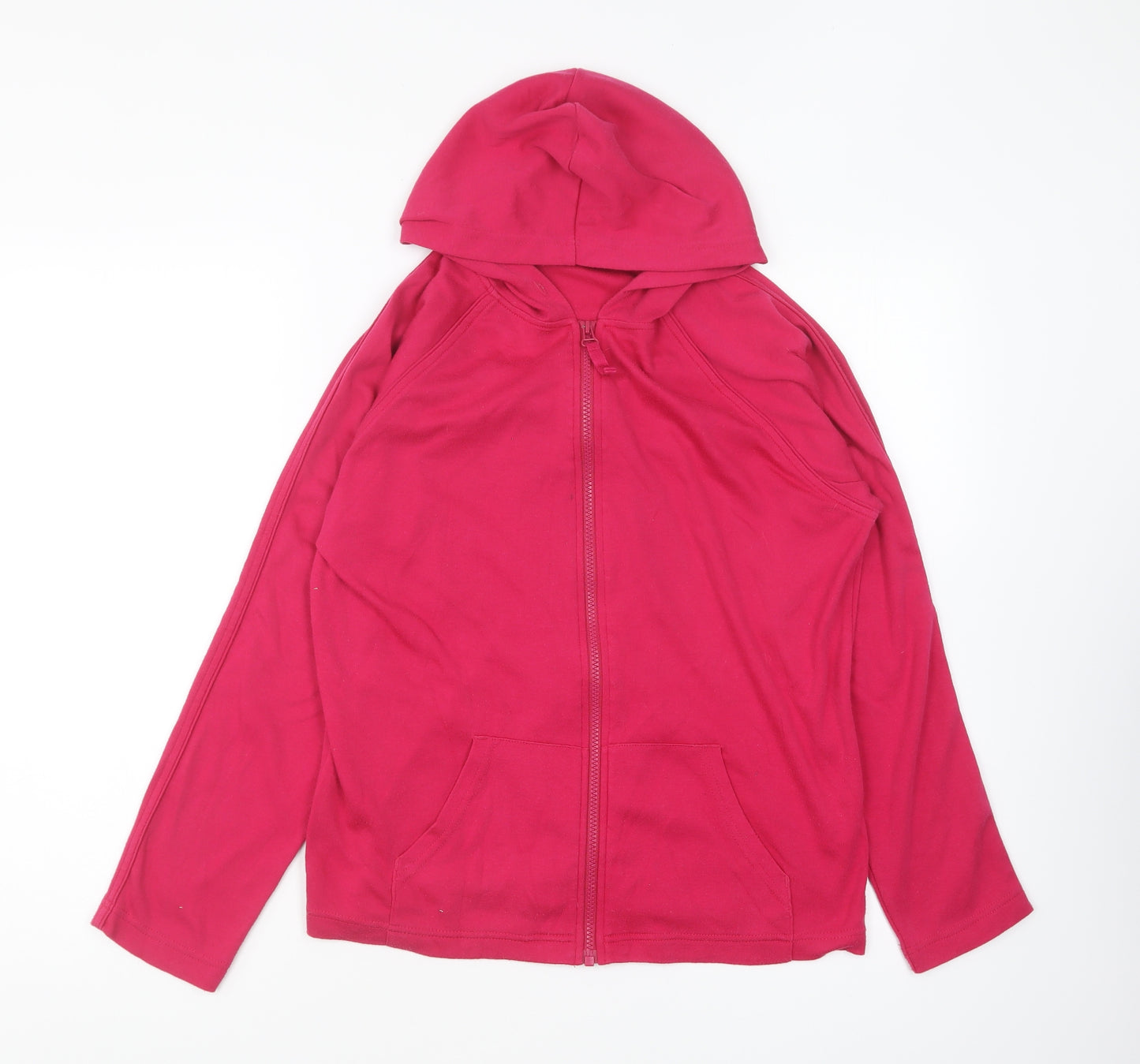 Berkertex Womens Pink Polyester Full Zip Hoodie Size 14 Zip