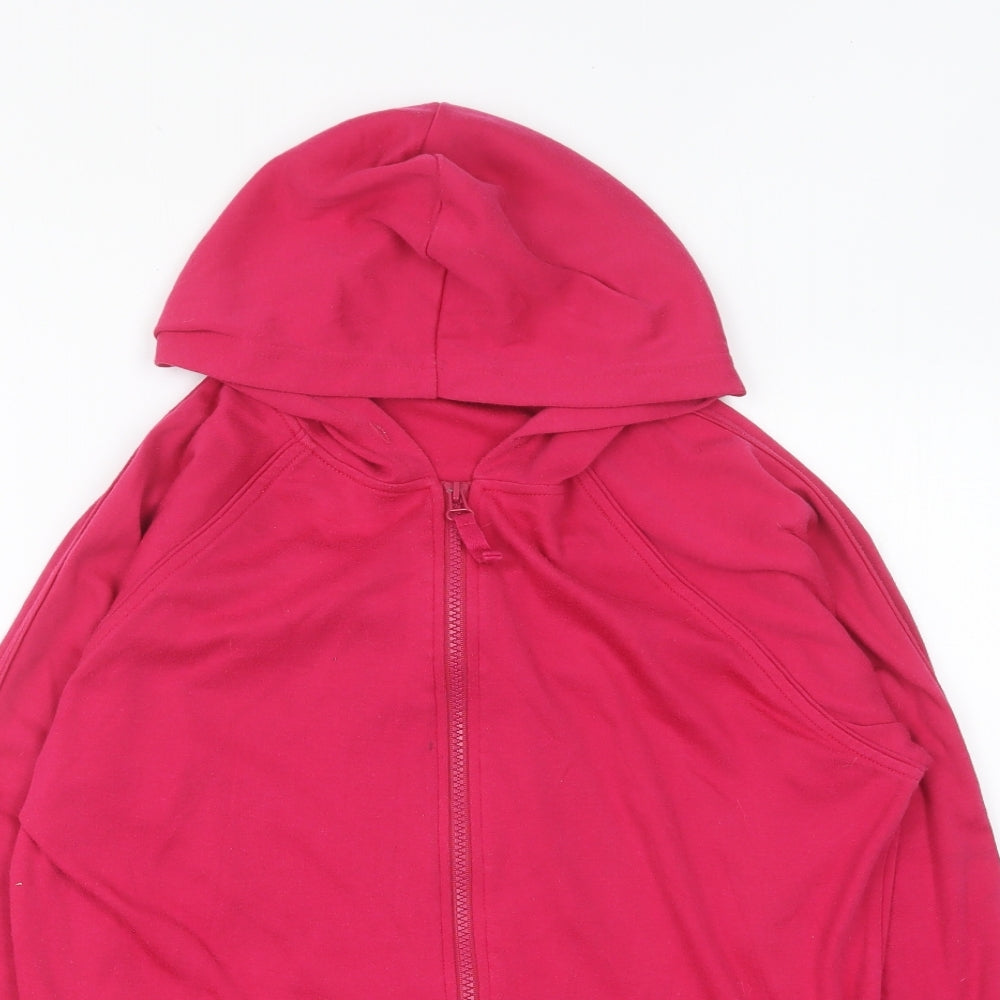 Berkertex Womens Pink Polyester Full Zip Hoodie Size 14 Zip