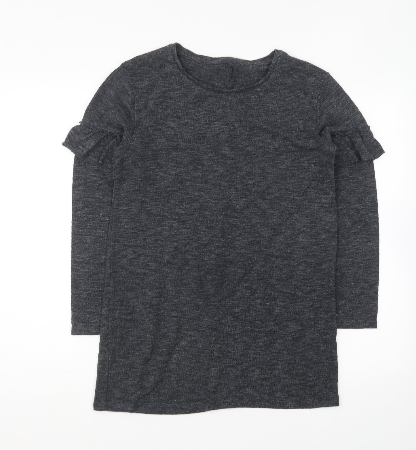 Matalan Womens Grey Round Neck Polyester Pullover Jumper Size 10