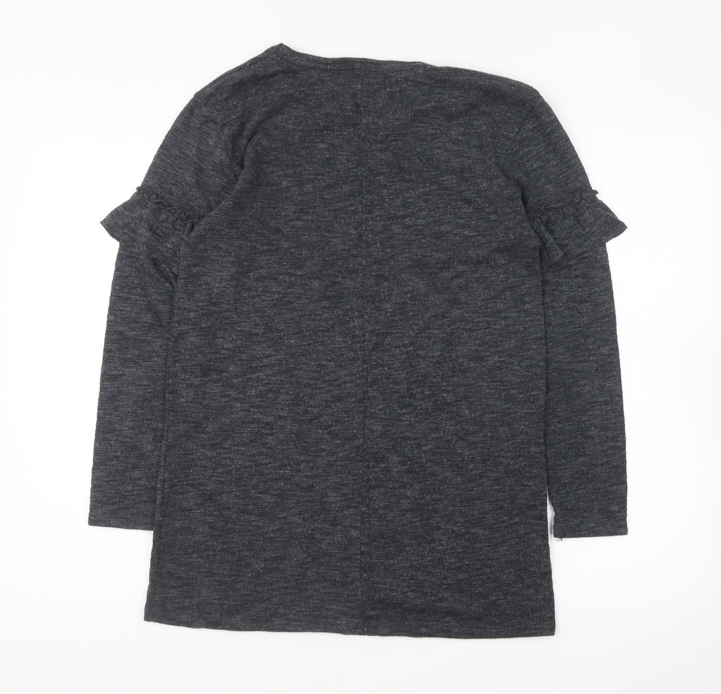 Matalan Womens Grey Round Neck Polyester Pullover Jumper Size 10