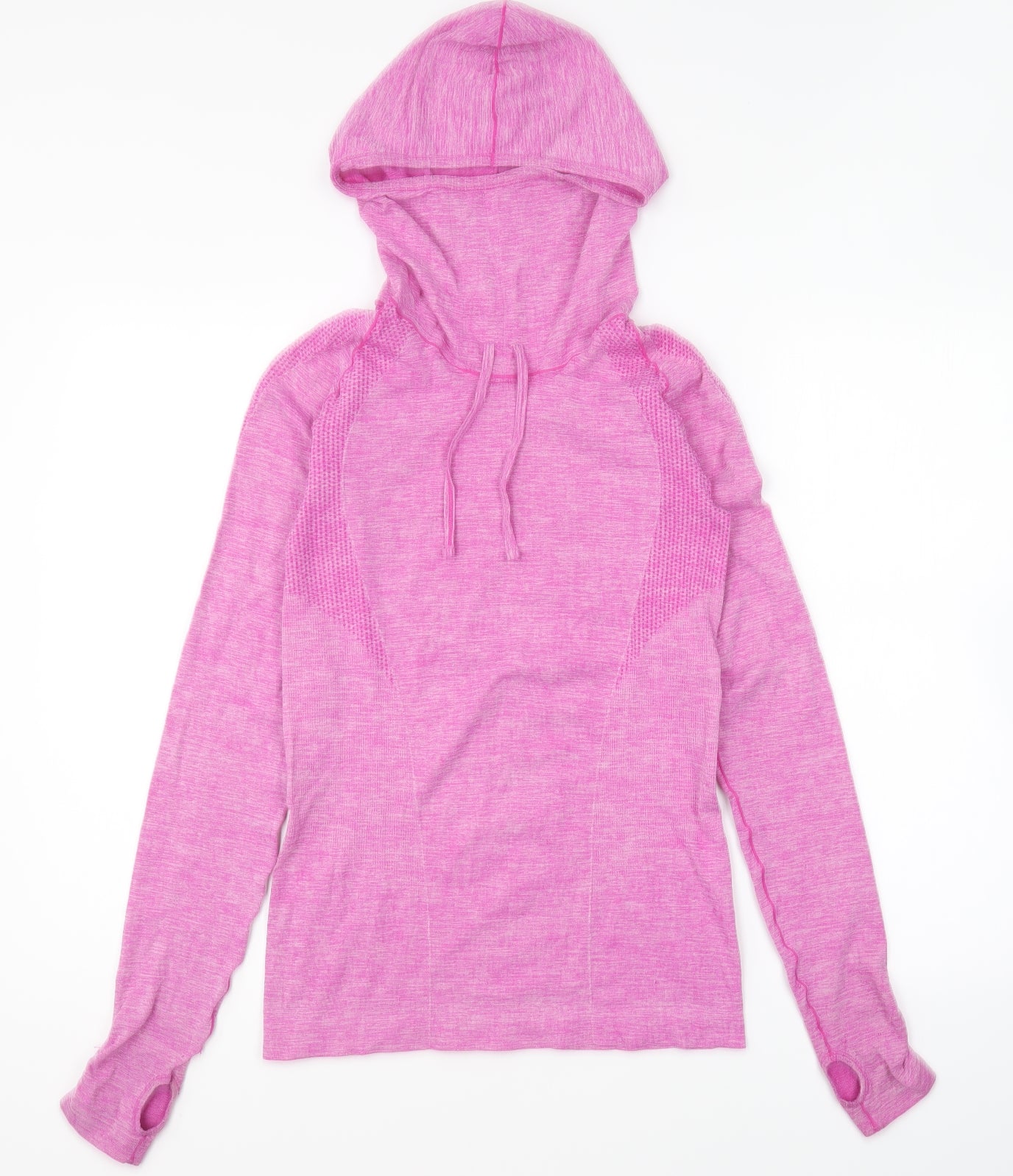 Preworn Womens Pink Nylon Pullover Hoodie Size S Pullover