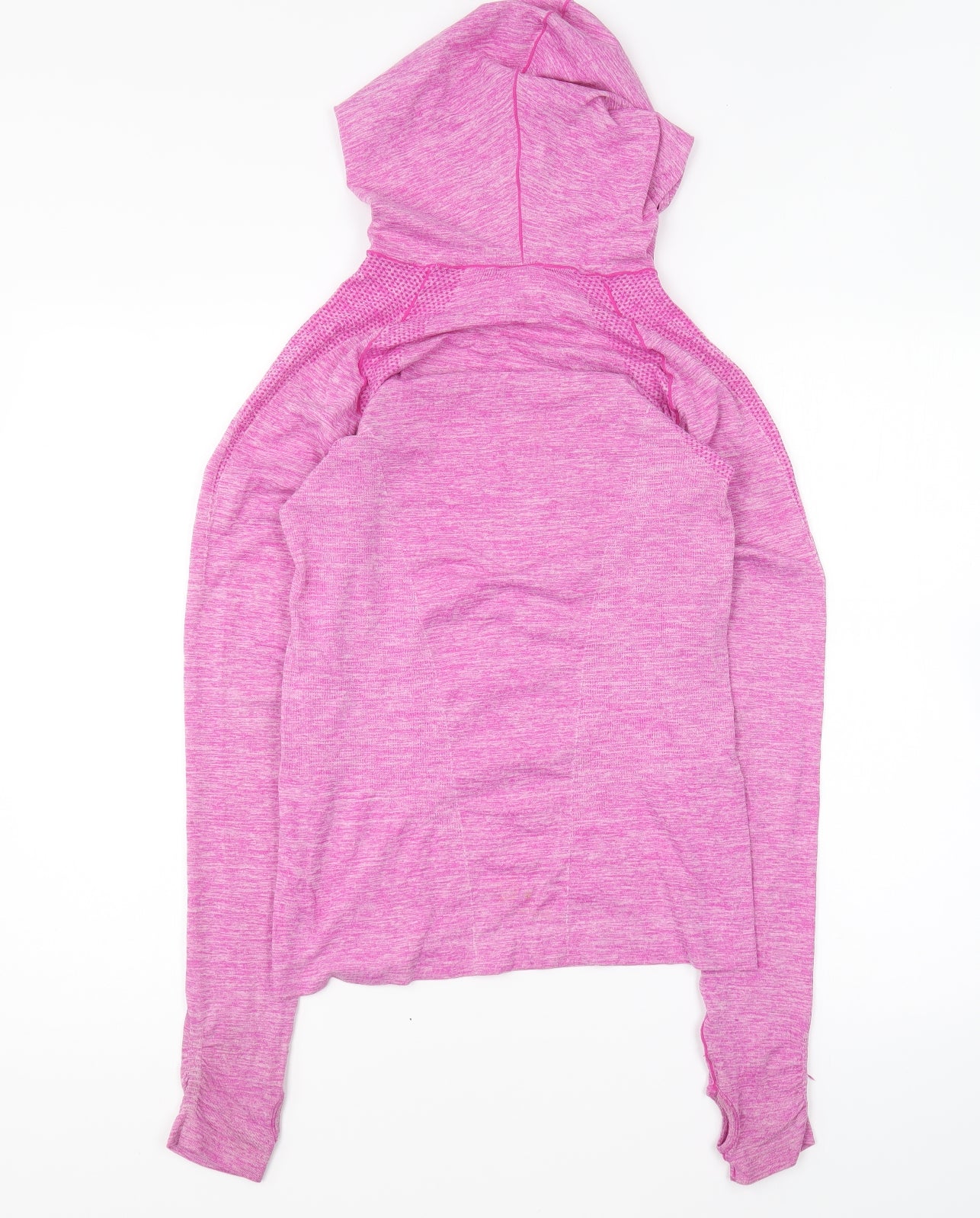 Preworn Womens Pink Nylon Pullover Hoodie Size S Pullover