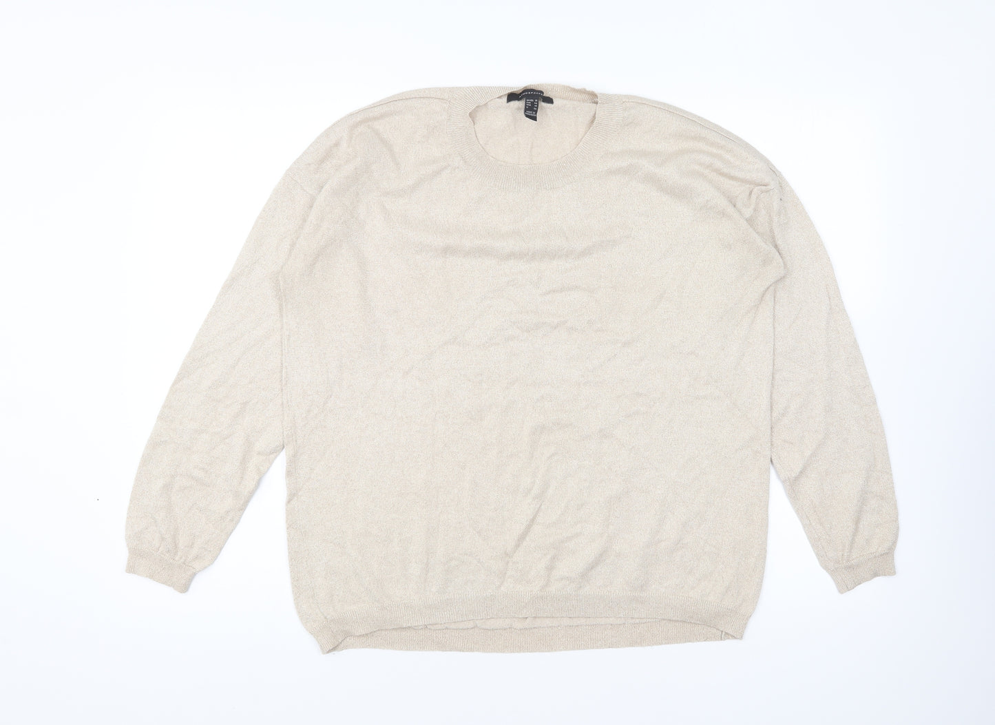 Atmopshere Womens Beige Round Neck Viscose Pullover Jumper Size 18