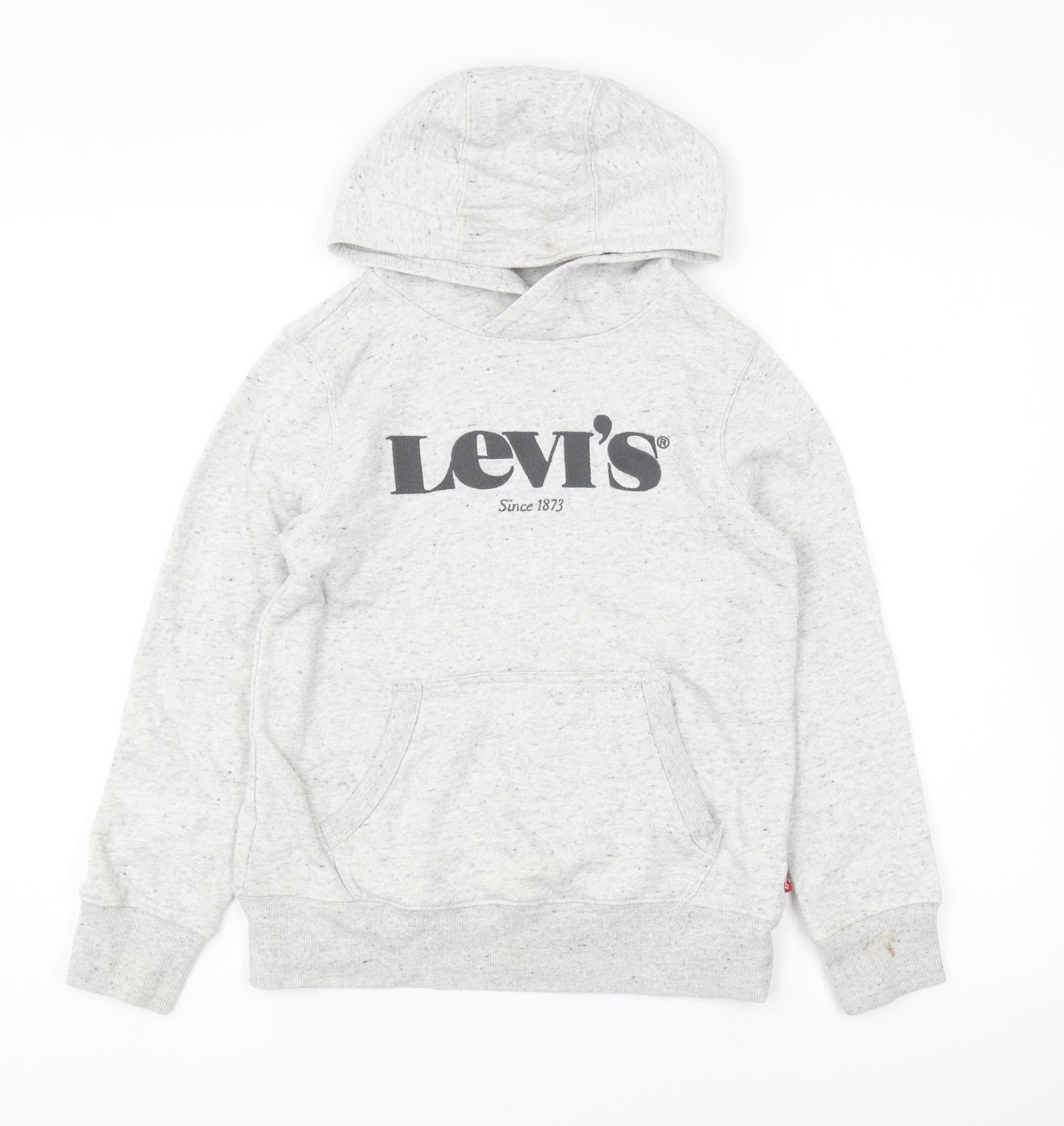 Levi's Boys Grey Cotton Pullover Hoodie Size 10 Years Pullover