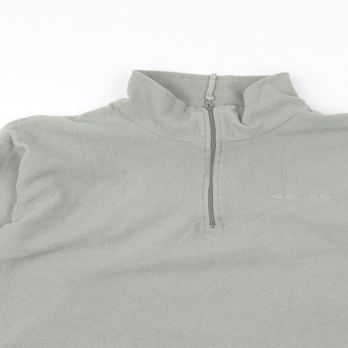 Mountain Life Womens Green Polyester Pullover Sweatshirt Size 16 Zip