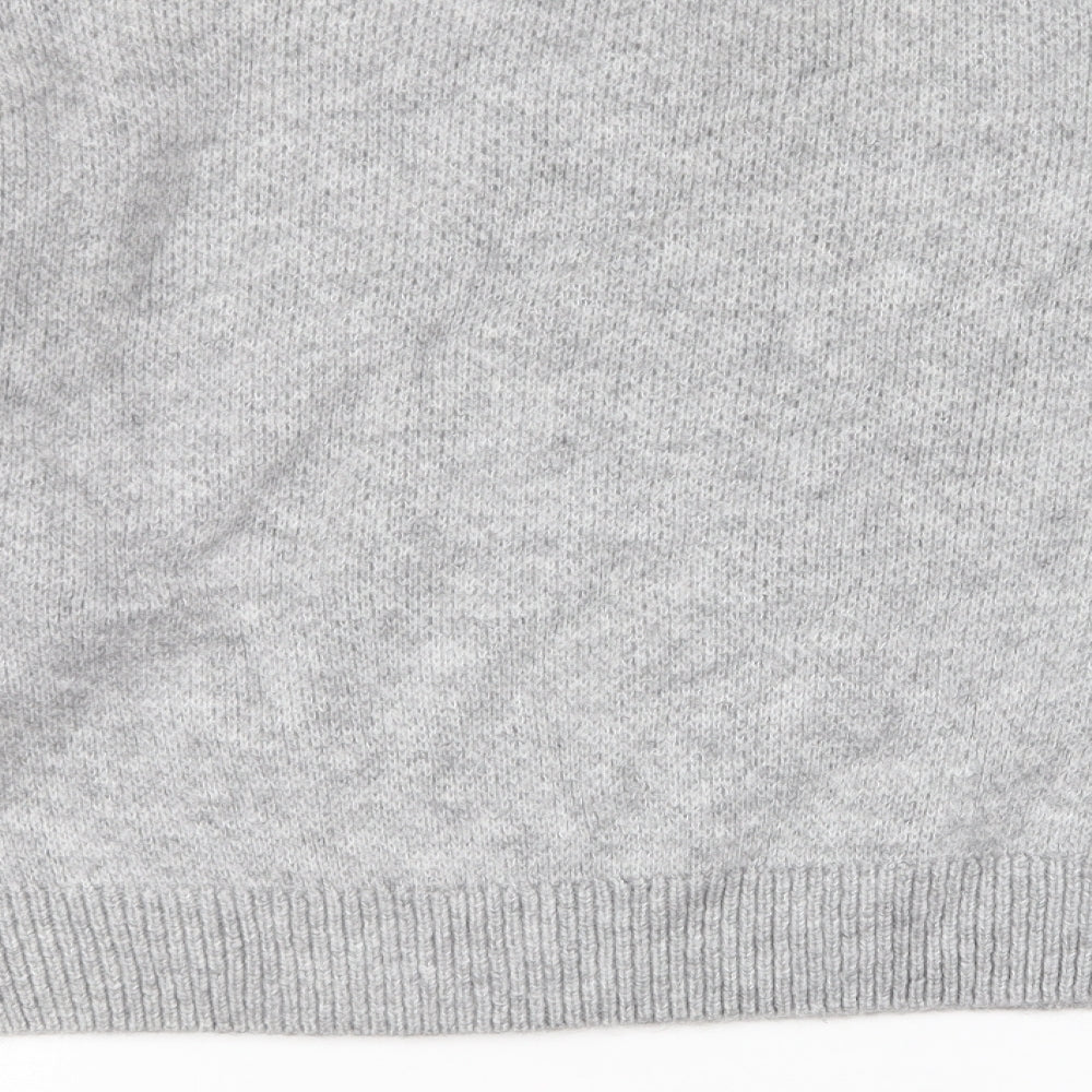 Primark Womens Grey Round Neck Argyle/Diamond Acrylic Pullover Jumper Size XL