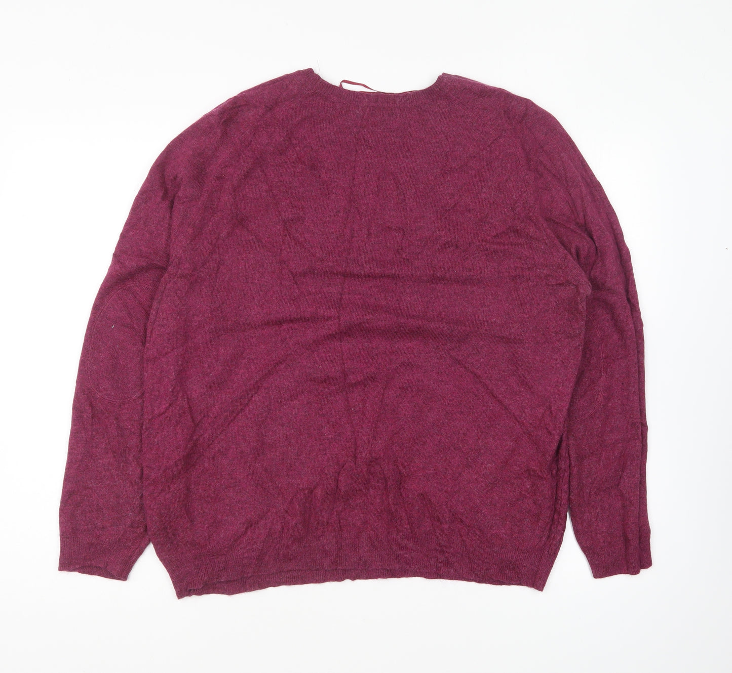 Marks and Spencer Womens Purple Round Neck Viscose Pullover Jumper Size 22