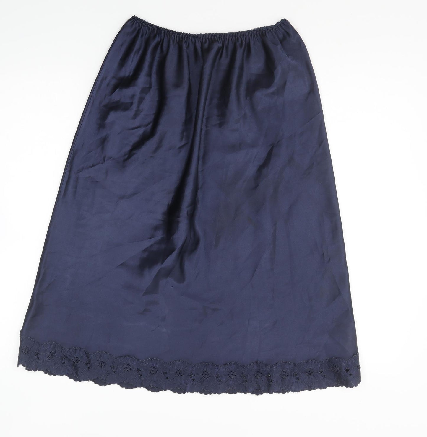 Marks and Spencer Womens Blue Polyester A-Line Skirt Size 16