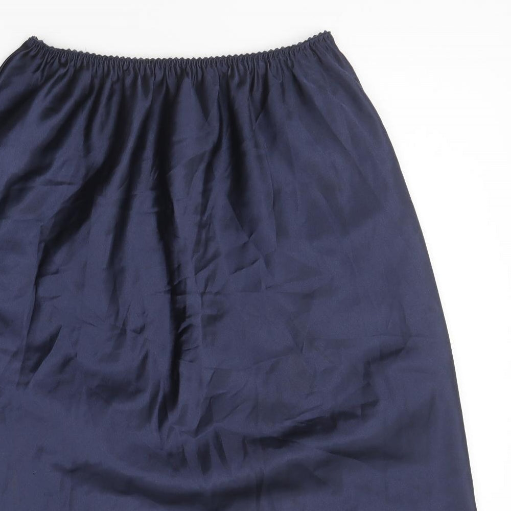 Marks and Spencer Womens Blue Polyester A-Line Skirt Size 16
