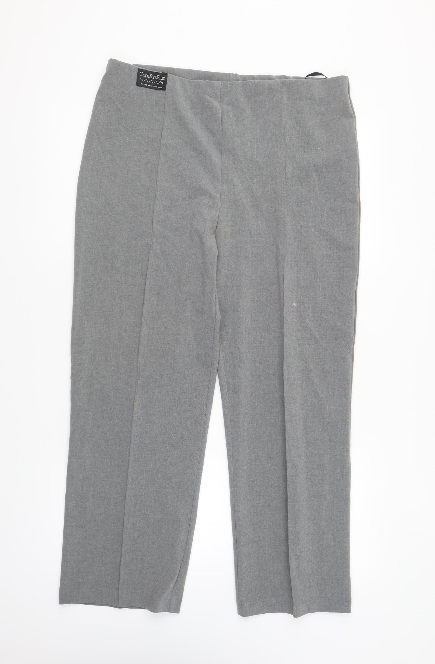 Epilogue Womens Grey Polyester Trousers Size 14 L25 in Regular