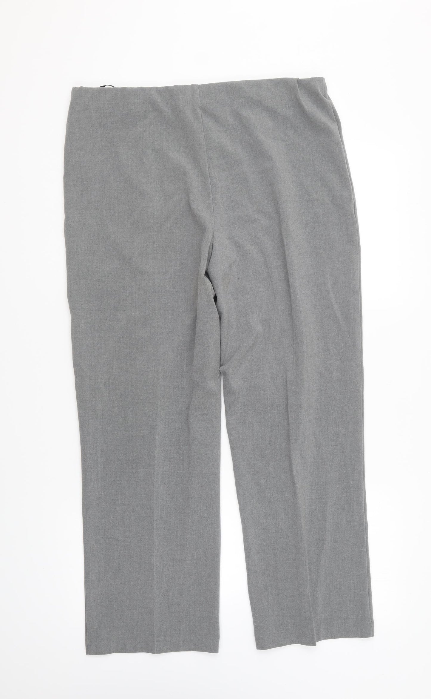 Epilogue Womens Grey Polyester Trousers Size 14 L25 in Regular