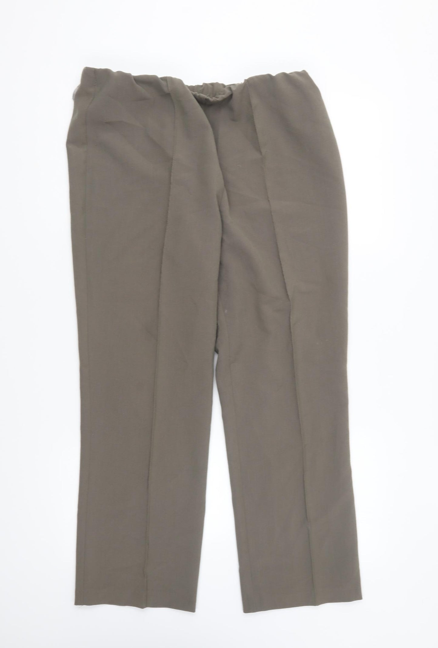 Bonmarché Womens Green Polyester Trousers Size 14 L26 in Regular
