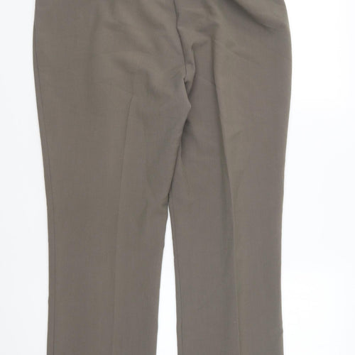 Bonmarché Womens Green Polyester Trousers Size 14 L26 in Regular