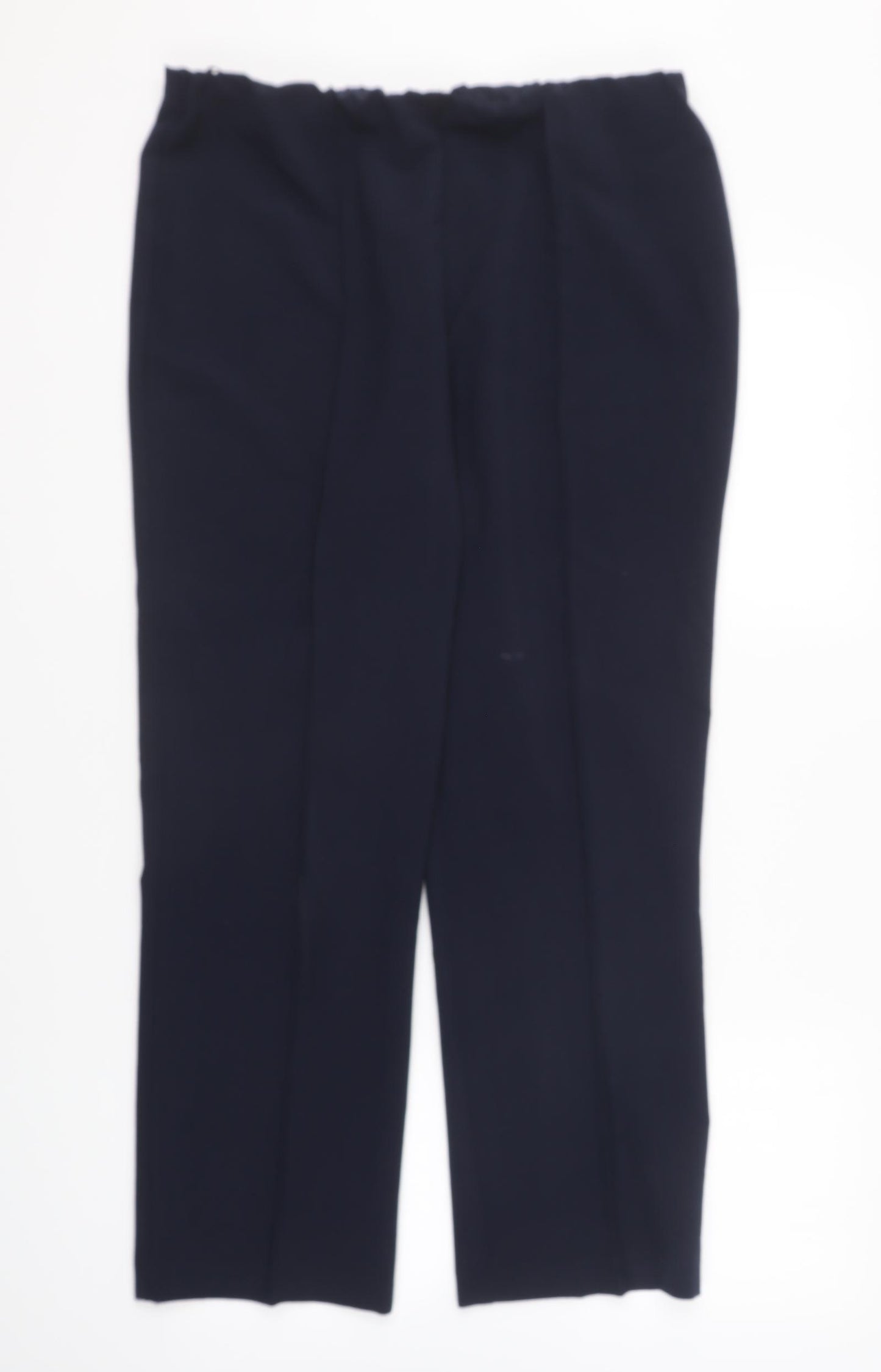 Bonmarché Womens Blue Polyester Trousers Size 14 L26 in Regular