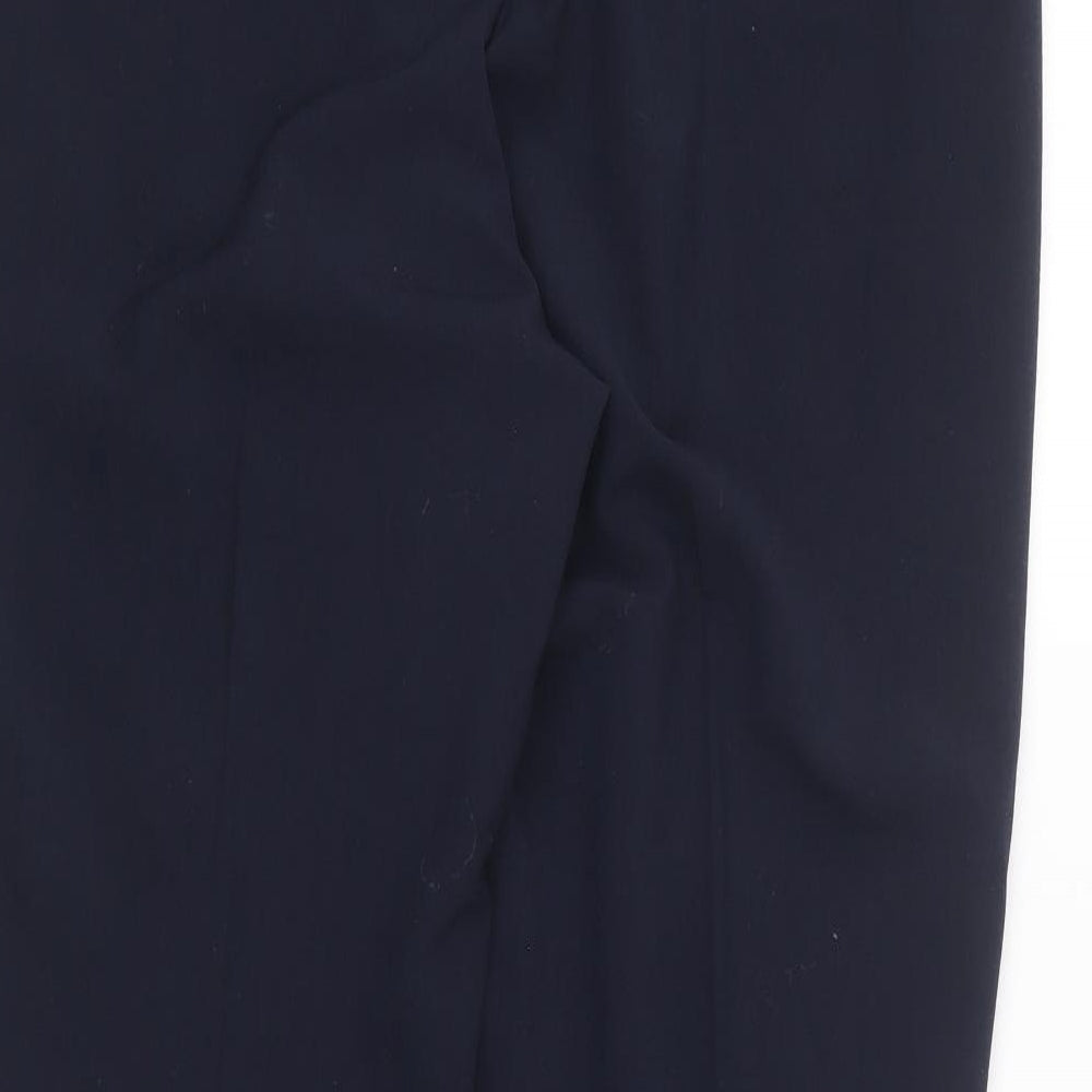 Bonmarché Womens Blue Polyester Trousers Size 14 L26 in Regular