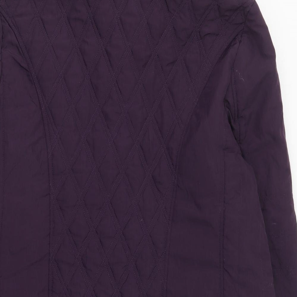 Tigi Womens Purple Quilted Coat Size 18 Zip
