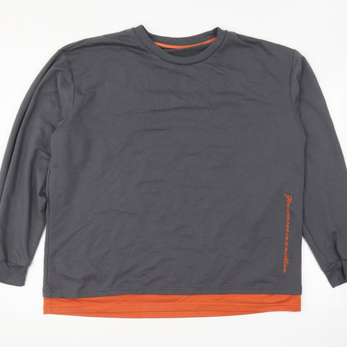 SheIn Womens Grey Cotton Pullover Sweatshirt Size XL Pullover