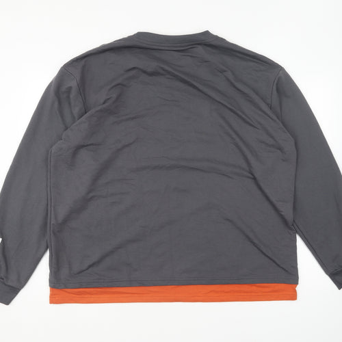 SheIn Womens Grey Cotton Pullover Sweatshirt Size XL Pullover