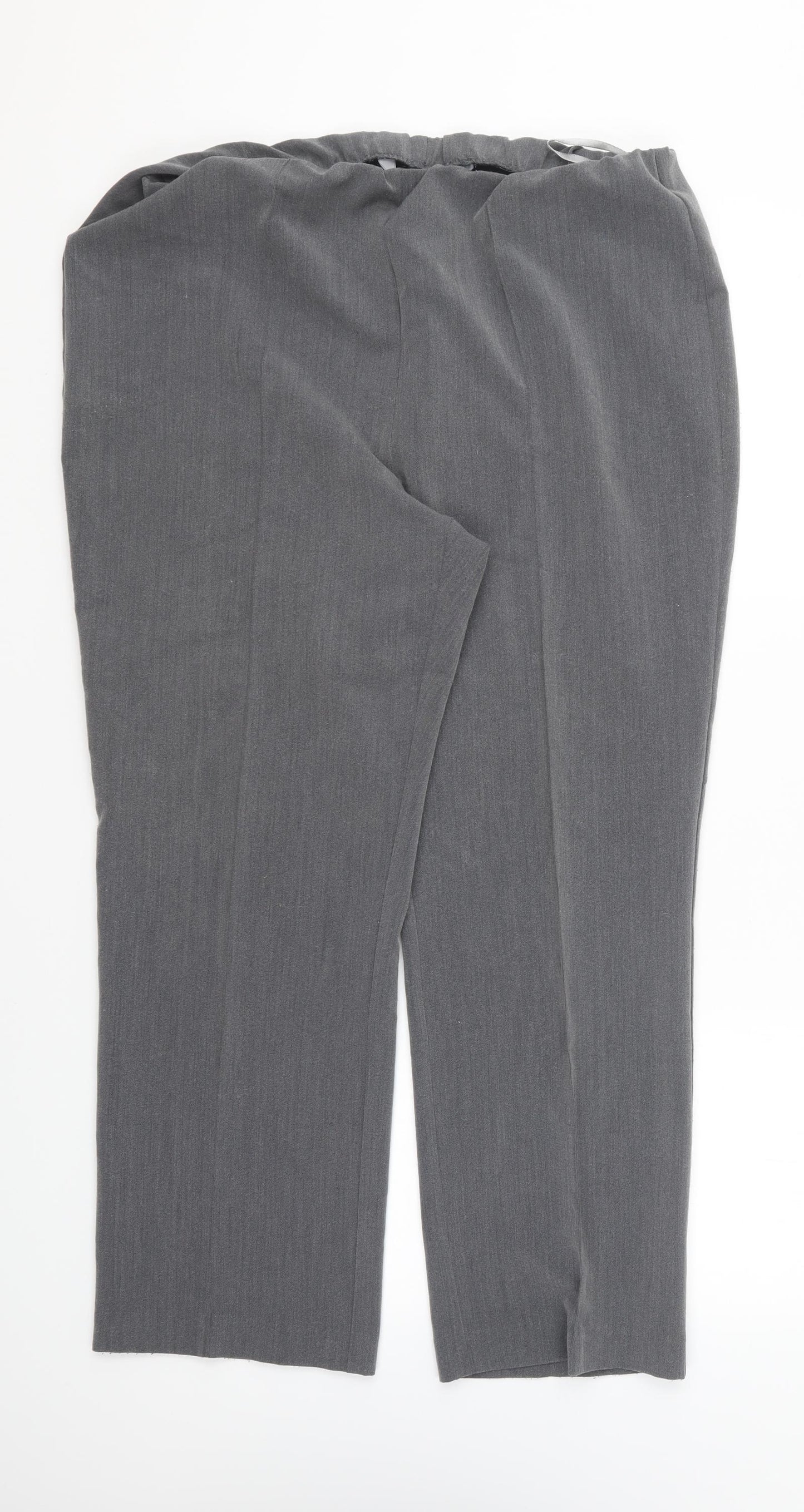 Bonmarché Womens Grey Polyester Trousers Size 14 L25 in Regular