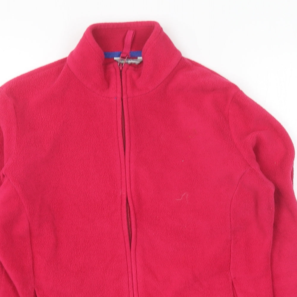 Marks and Spencer Womens Pink Polyester Full Zip Sweatshirt Size 12 Zip